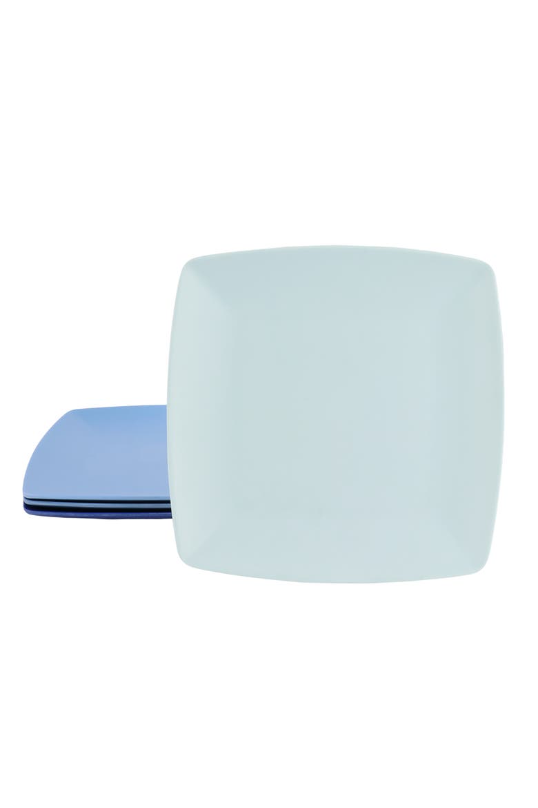 4 Piece 8.5 Inch Square Melamine Dessert Plate Set, Main, color, Assorted