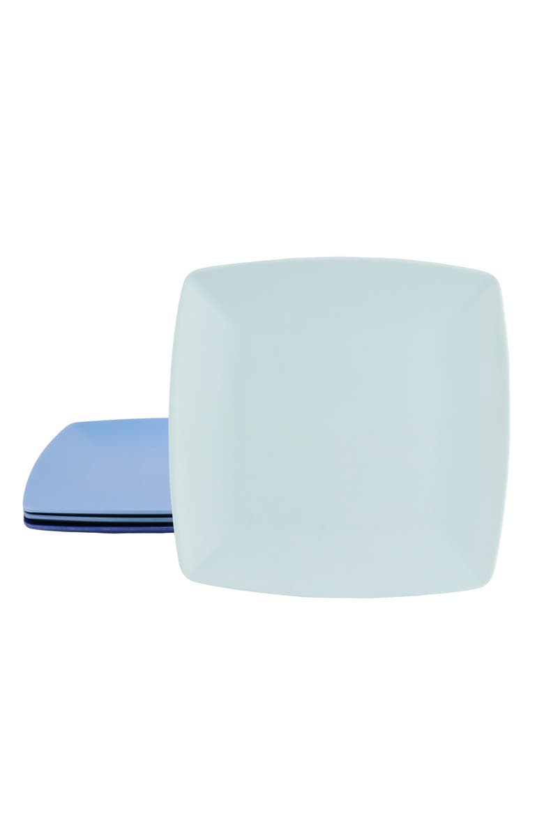 Gibson Home Grayson 4 Piece 8.5 Inch Square Melamine Dessert Plate Set, Main, color, Assorted