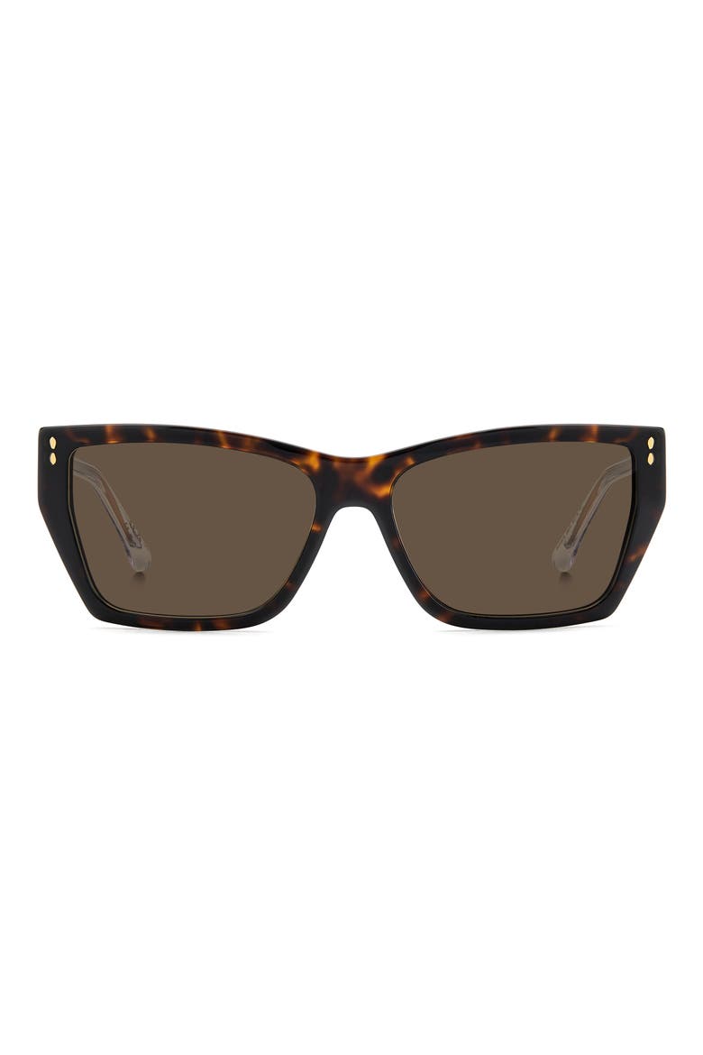 59mm Rectangular Sunglasses, Main, color, HAVANA