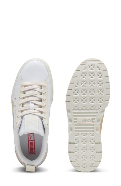 Puma Mayze Secret Garden Women's Sneakers In White-white