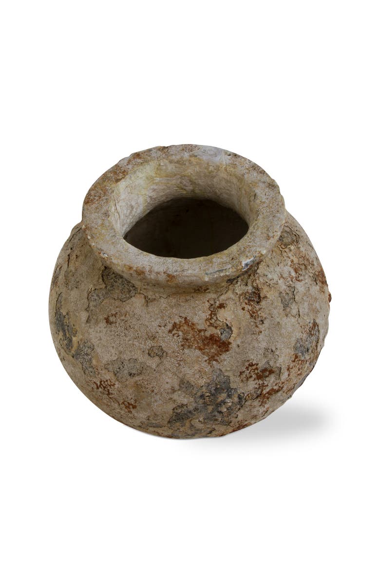 tag Villa Rustic Decorative Antique White Bowl Vase for Home, Alternate, color, 