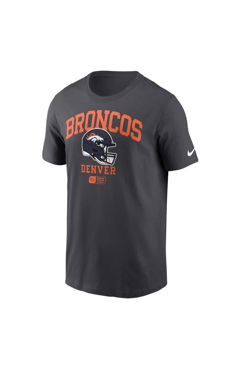 Nike Men's Nike Anthracite Denver Broncos Helmet Essential T-Shirt, Alternate, color, 