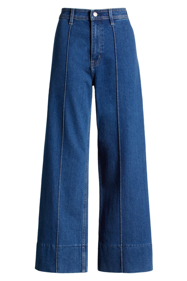 Penny Pintuck High Waist Ankle Wide Leg Jeans, Alternate, color, COUNTRY CLUB