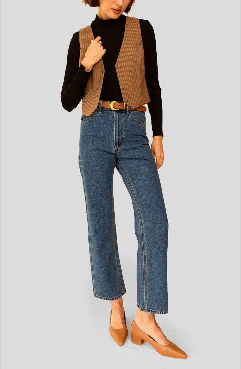 Whimsy + Row Farrah Pant, Main, color, Dark Denim