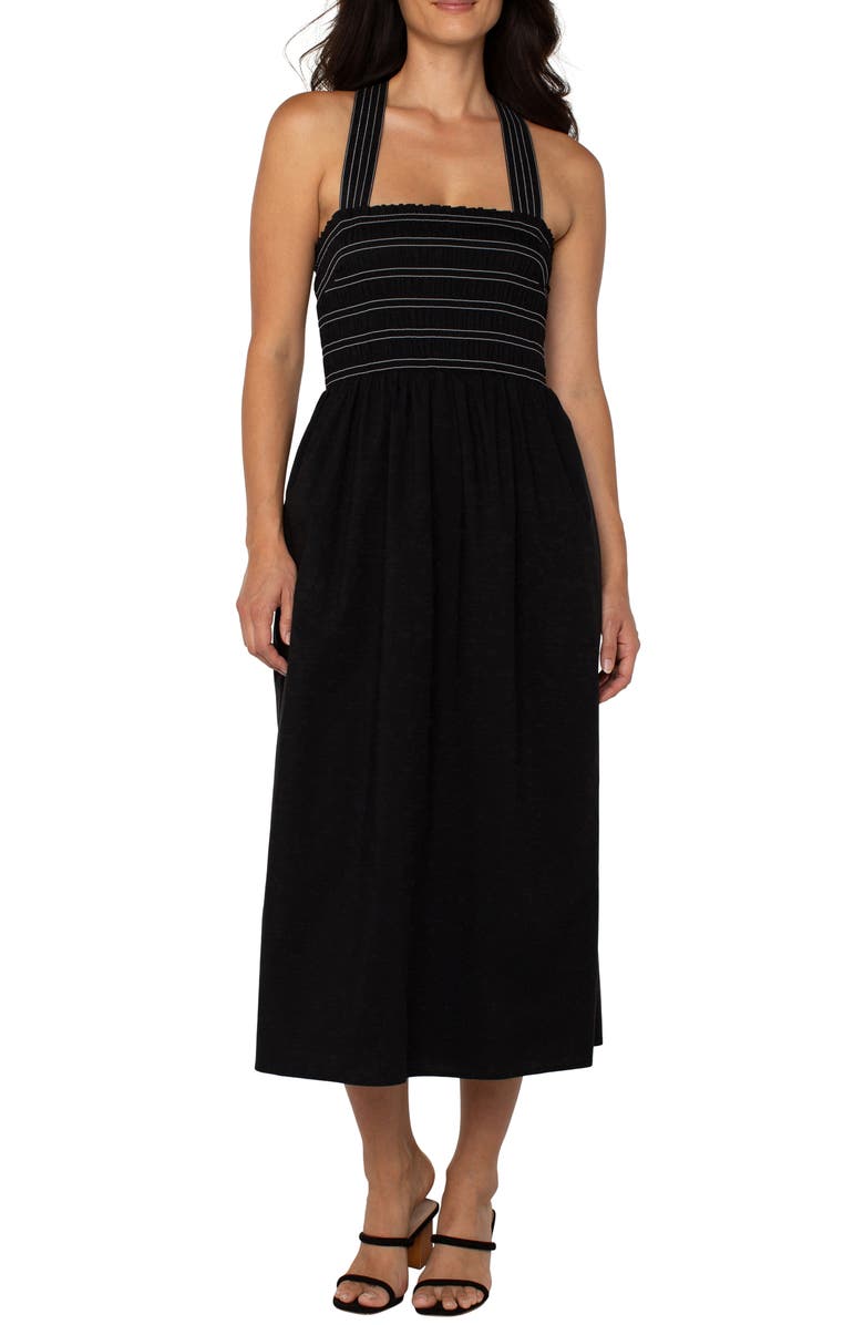 Liverpool Los Angeles Sleeveless A-Line Midi Dress, Alternate, color, 