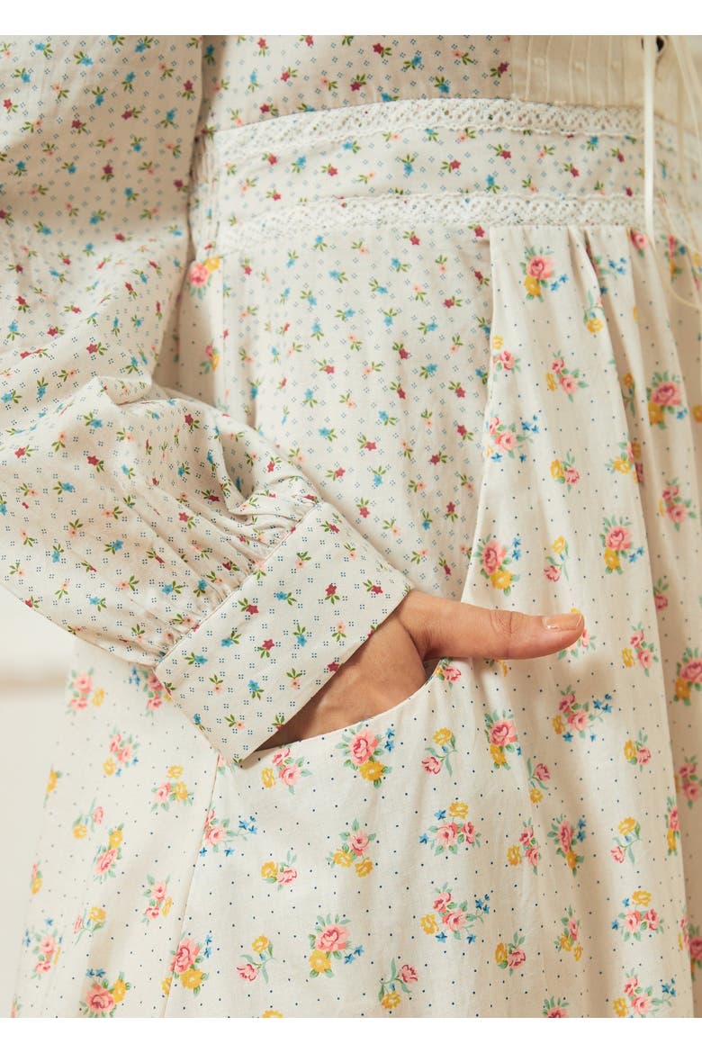 Rose Lace-Up Midi Dress, ModCloth x Gunne Sax, Alternate, color, Mia Bouquet