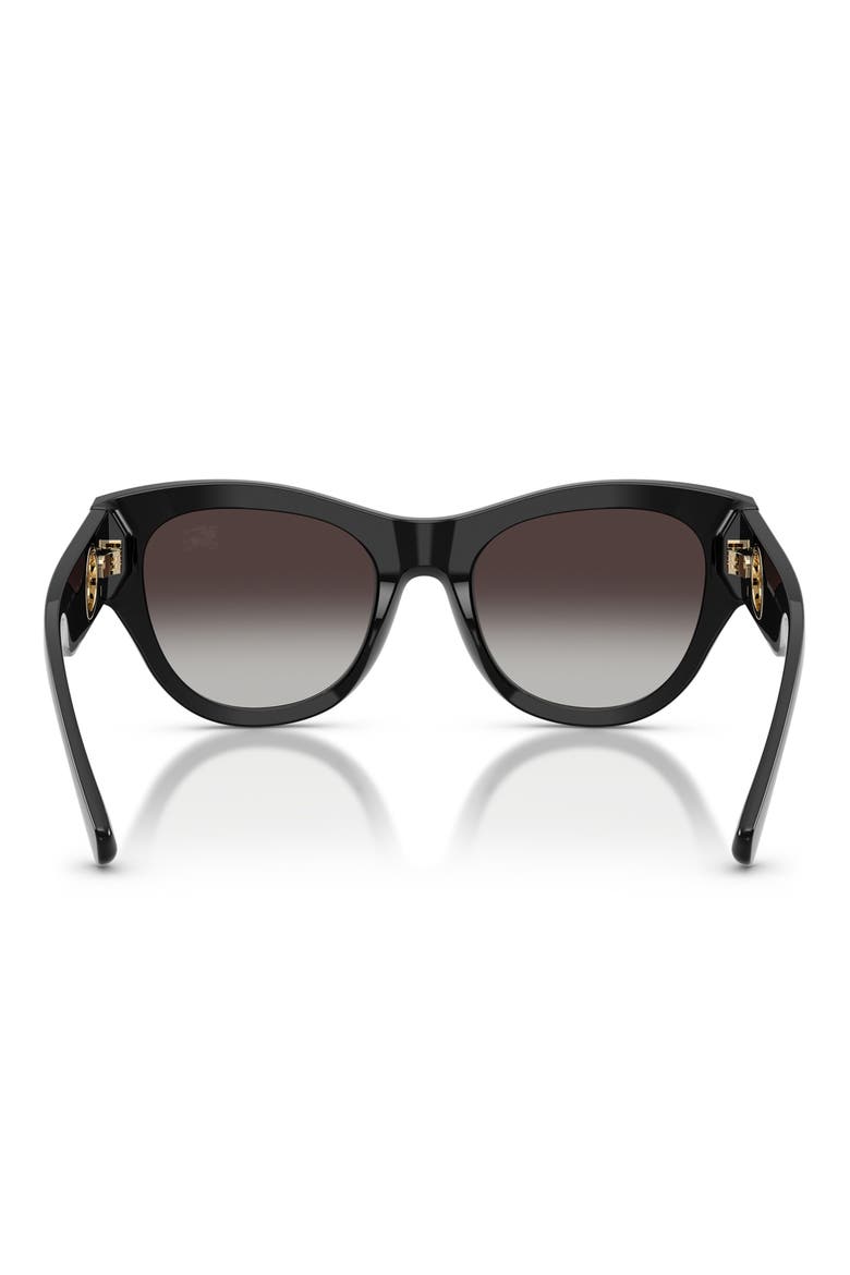 52mm Round Sunglasses, Alternate, color, BLACK / GREY GRADIENT