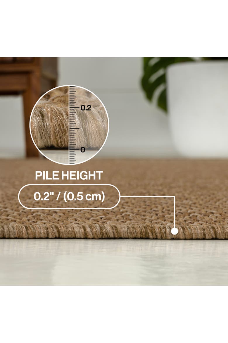 Solana Boho Easy Jute Rustic Solid Indoor/Outdoor Area Rug, Alternate, color, Natural