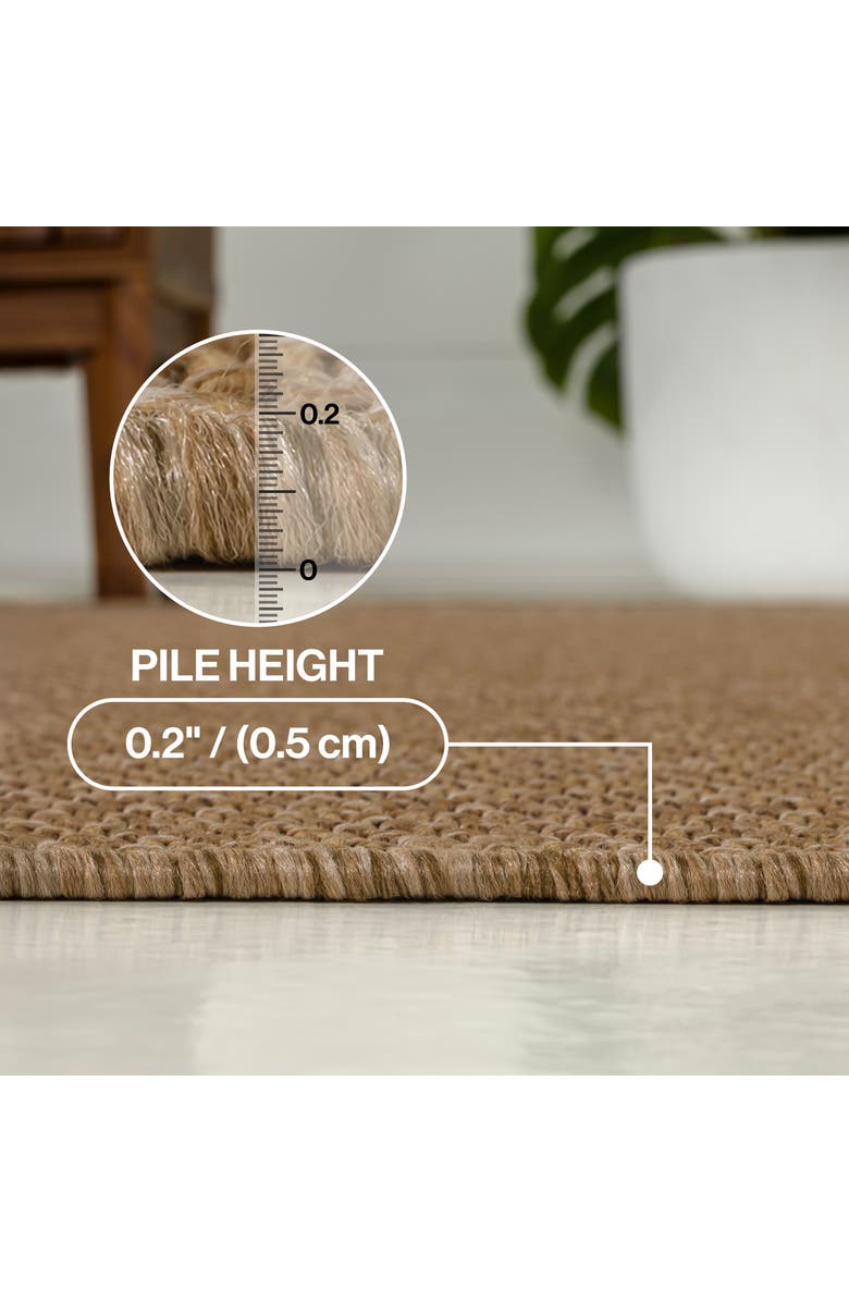 JONATHAN Y Solana Easy Jute Rustic Solid Indoor/Outdoor Area Rug, Alternate, color, Natural