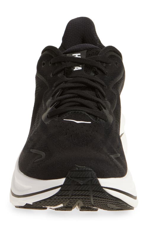 Hoka Men's Clifton 10 Sneakers In Black White In Black/white
