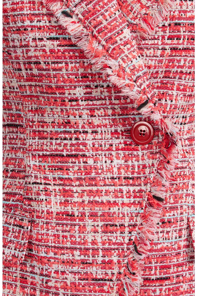 Malli Single Button Jacket in Modern Tweed, Alternate, color, Chili Pepper
