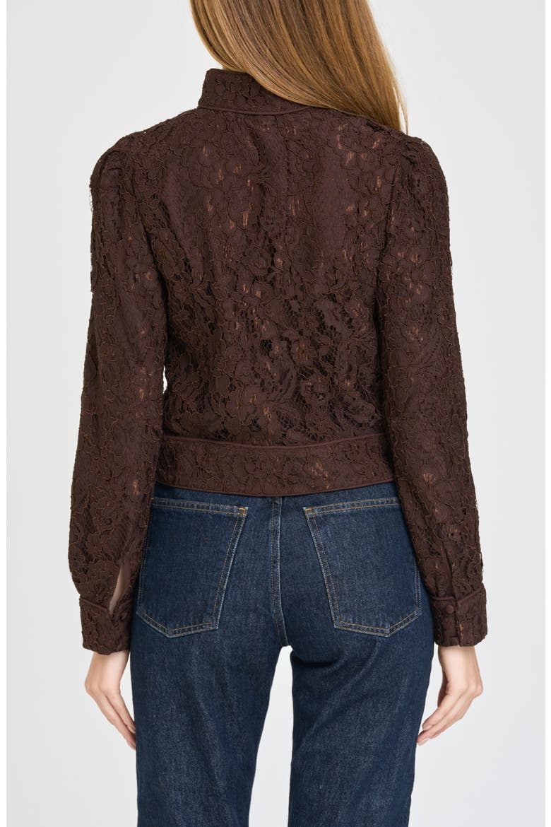 Eleanor Lace Jacket, Alternate, color, CHOCOLATE