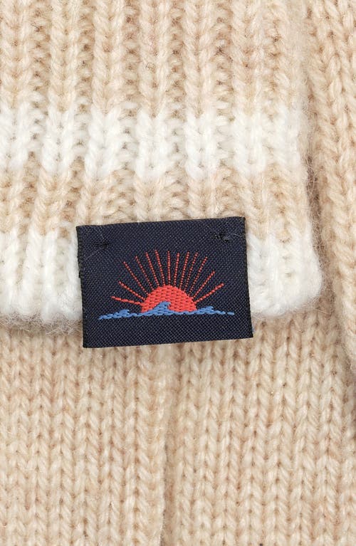 Faherty Retro Stripe Gloves In Brown