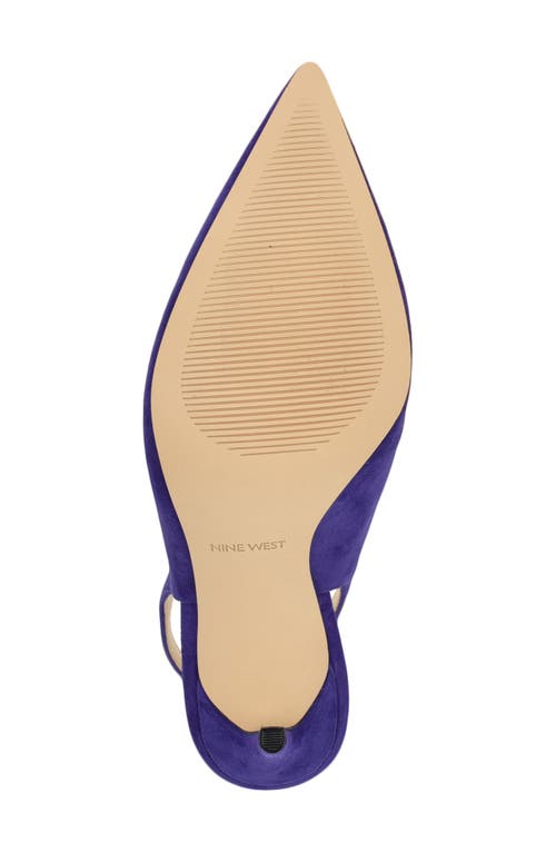 Nine West Feather Slingback Pump In Purple