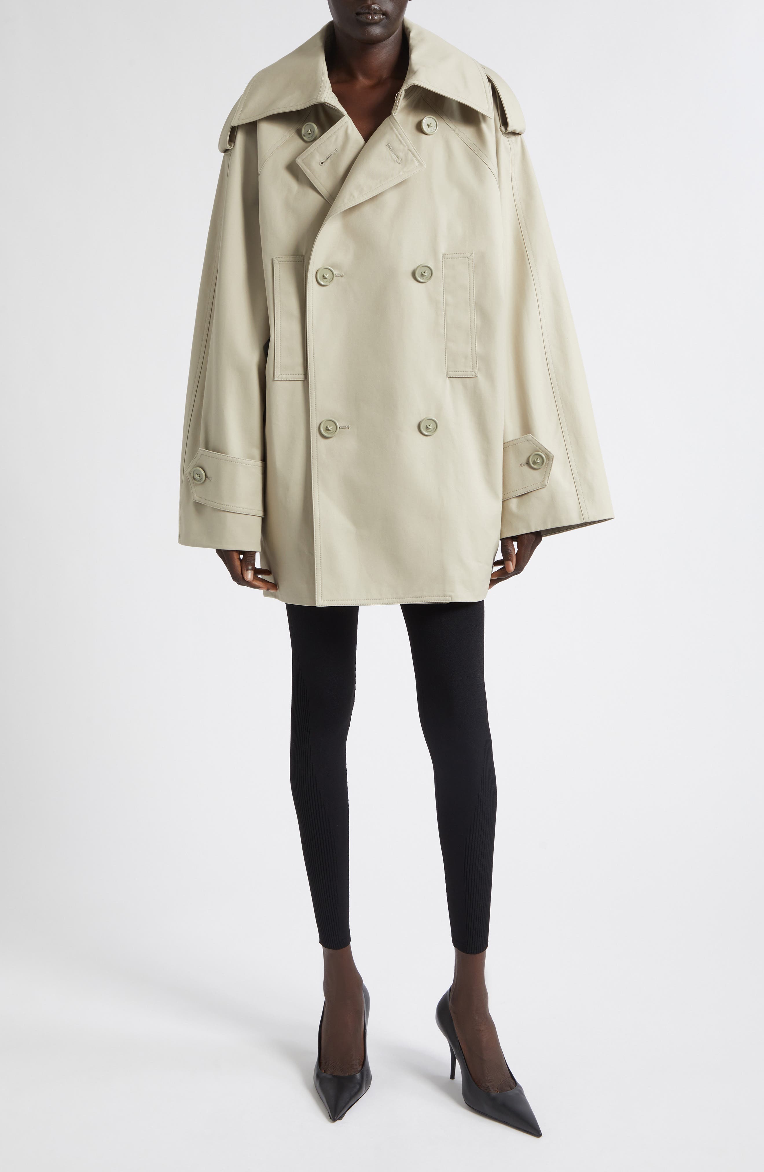 Double Breasted Cotton Twill Trench Coat (Women) | Nordstrom