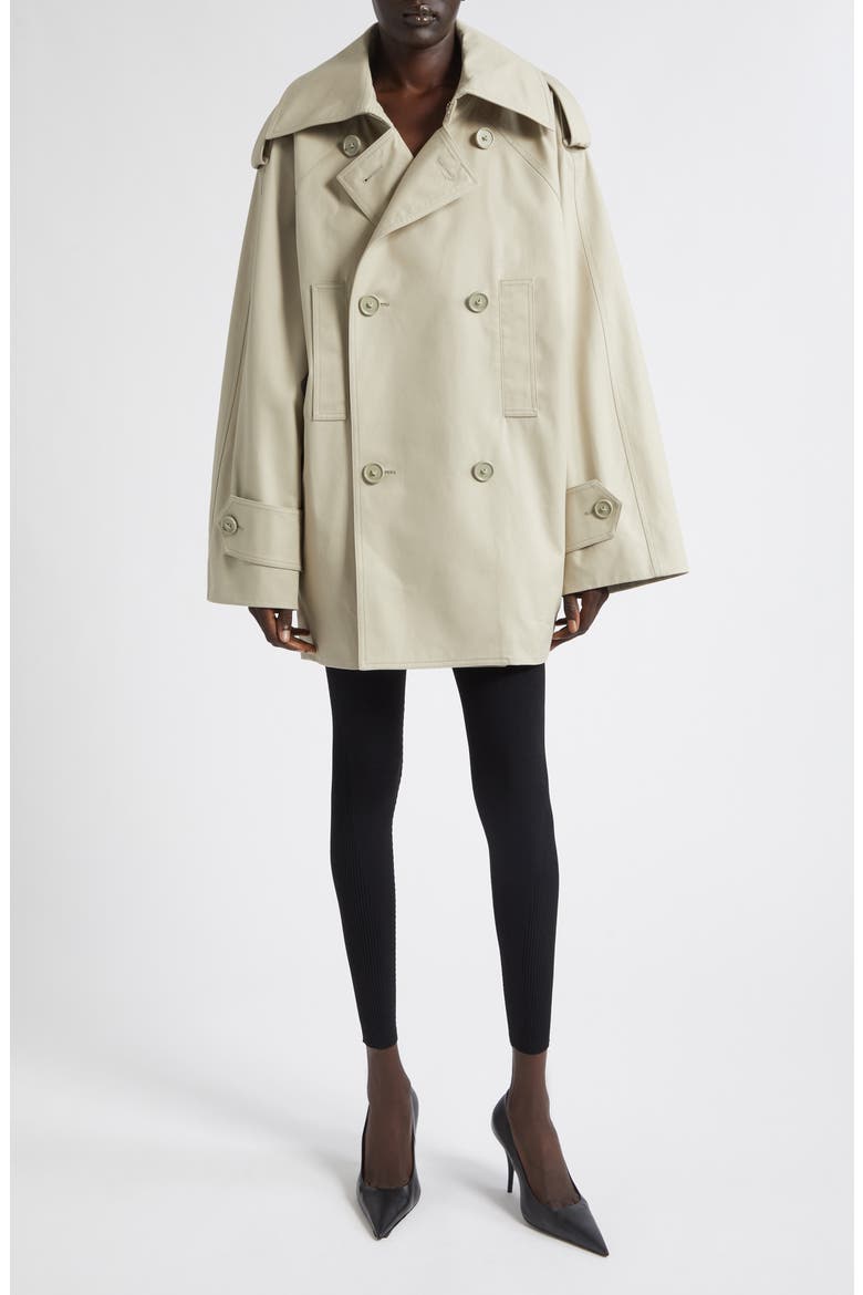 Double Breasted Cotton Twill Trench Coat, Alternate, color, 9710 BEIGE