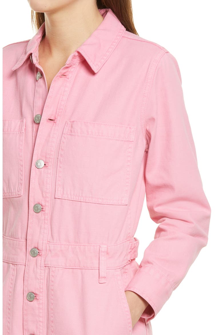 Women's Garment Dyed Relaxed Coverall Jumpsuit, Alternate, color, AZALEA