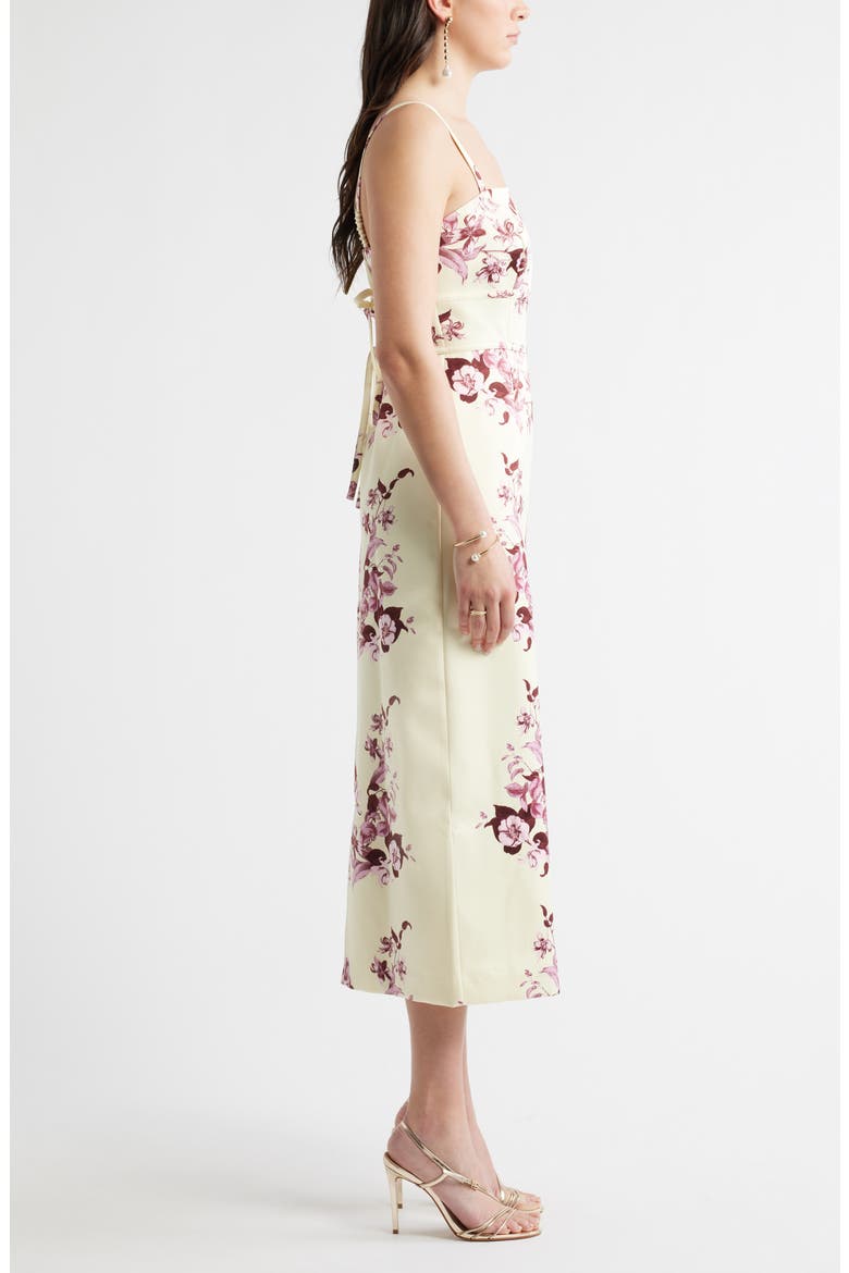 Column Cocktail Dress, Alternate, color, YELLOW- PURPLE JESSICA FLORAL