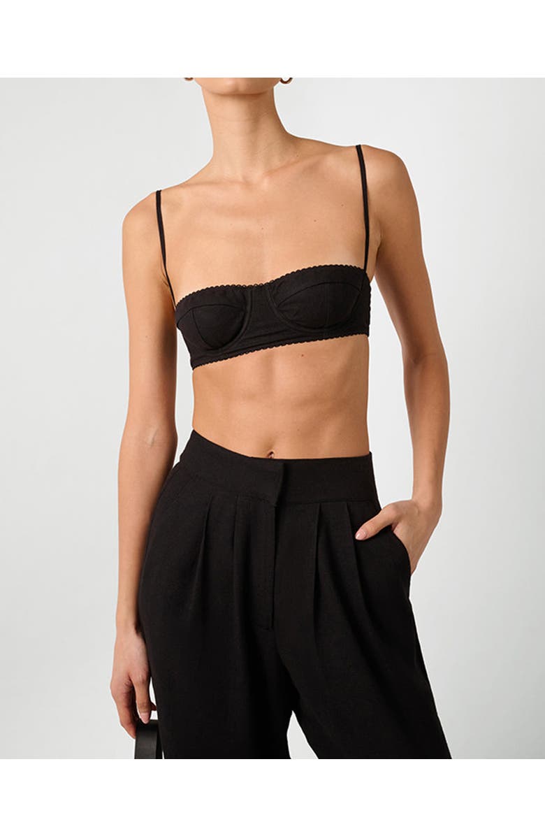 WeWoreWhat Underwire Bra Top, Main, color, Black