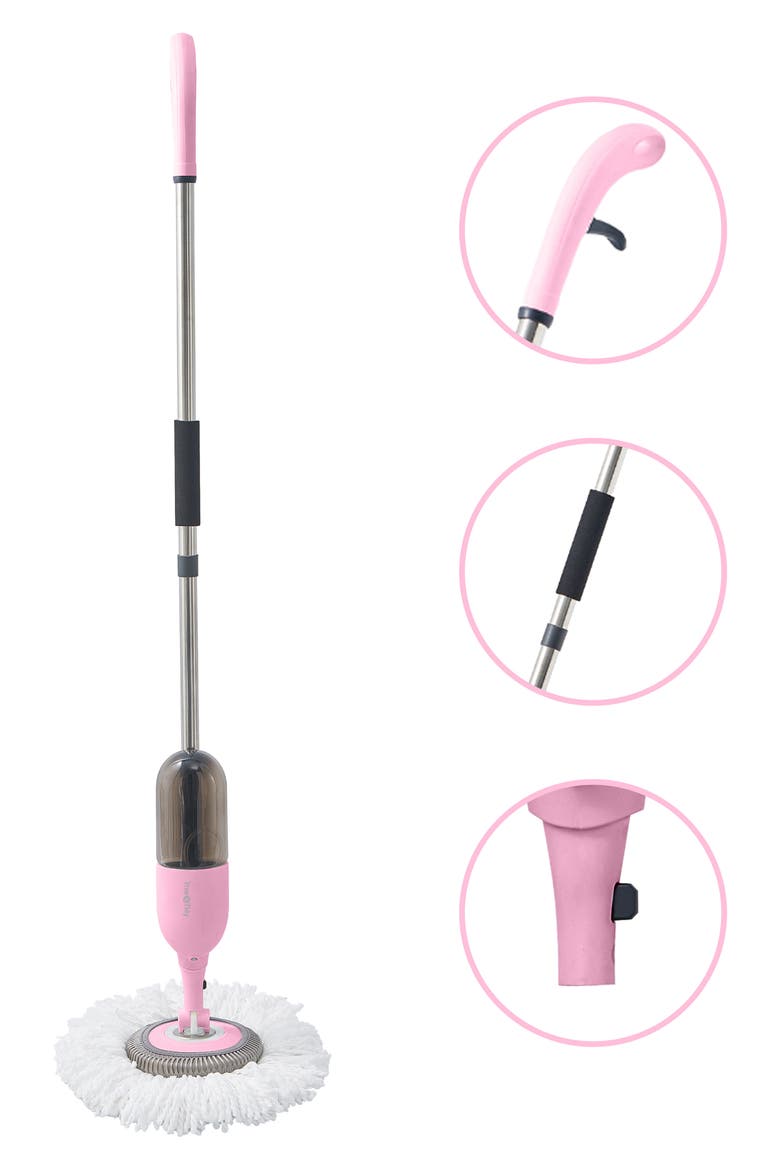 True & Tidy 360 Refillable Spray Mop, Alternate, color, PINK