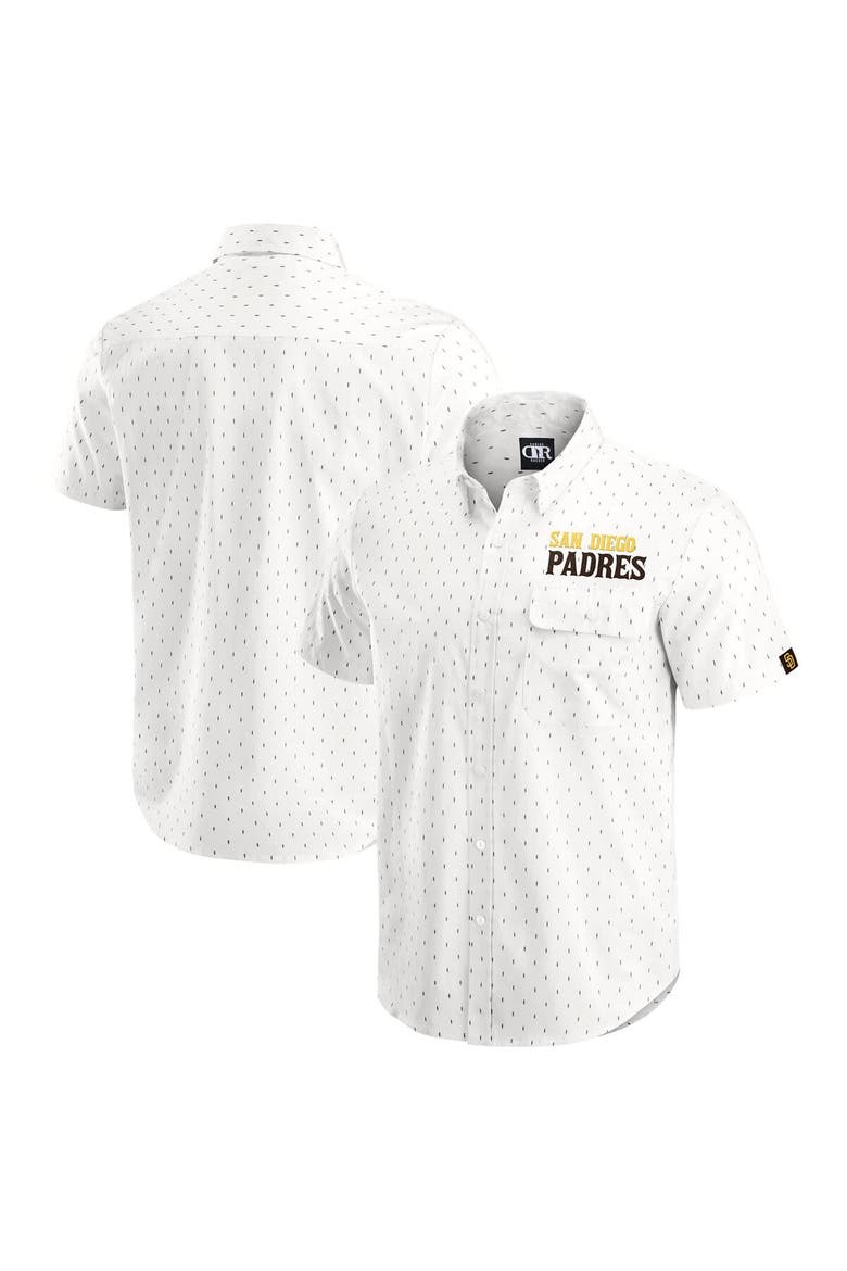 Men's Darius Rucker Collection by Fanatics  Cream San Diego Padres Printed Button-Down Top, Alternate, color, Cream