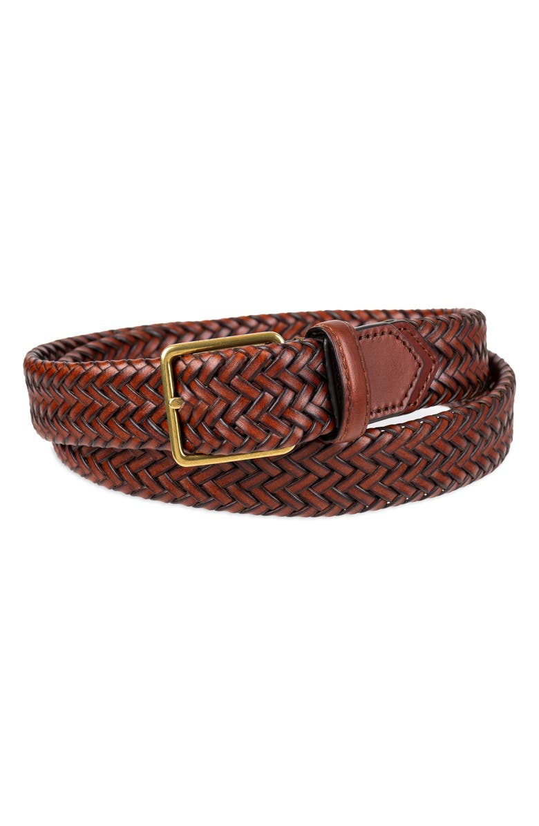 Cole Haan Woven Leather Belt, Main, color, 