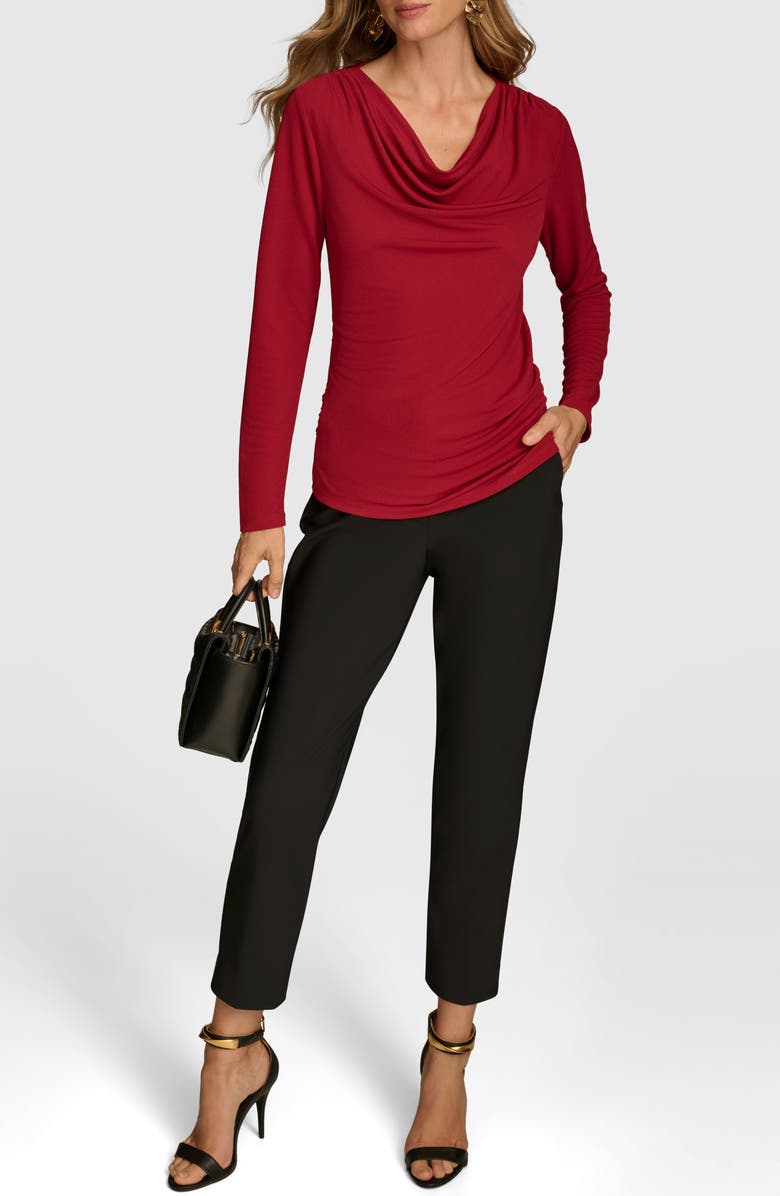 Donna Karan New York Cowl Neck Top, Alternate, color, 