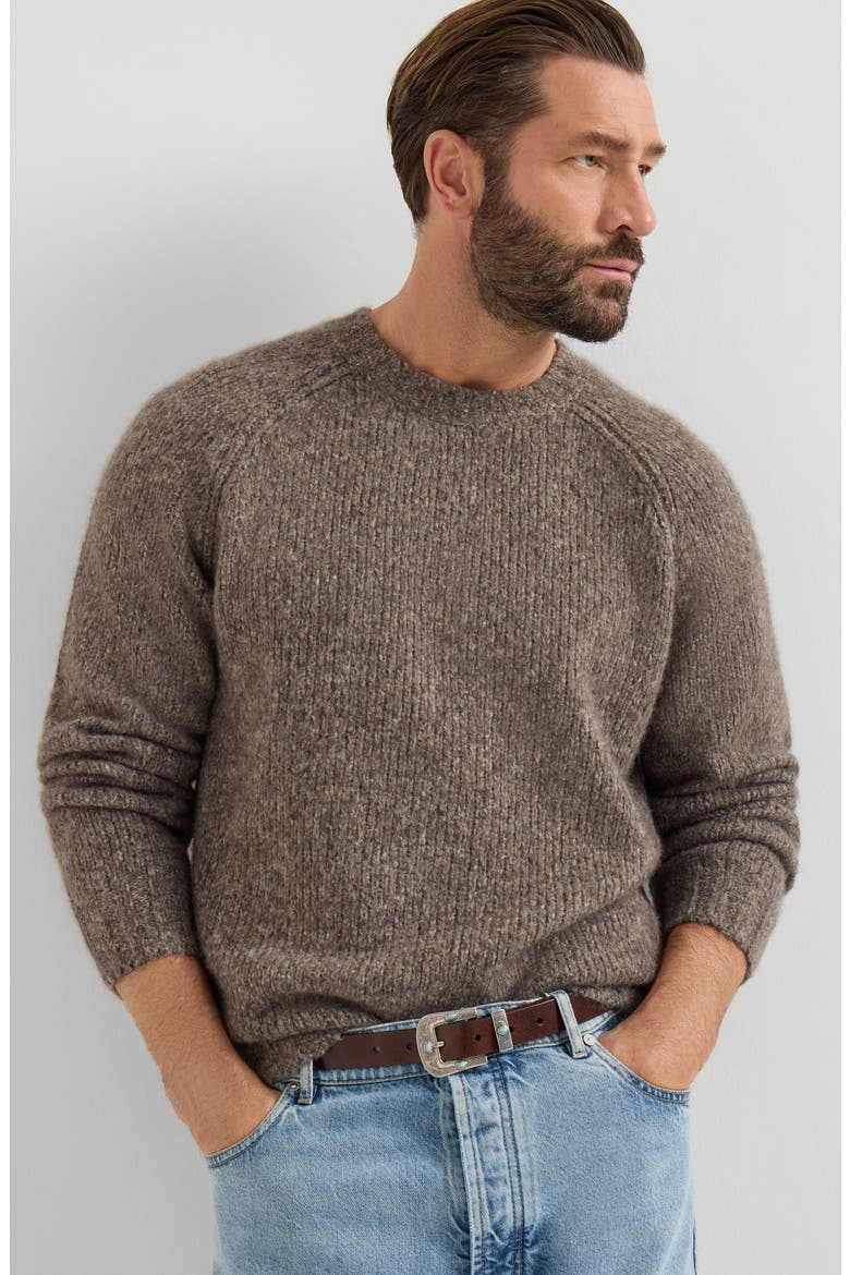 Cashmere and silk sweater, Alternate, color, Brown