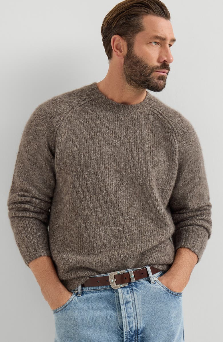 Brunello Cucinelli Cashmere and silk sweater, Alternate, color, Brown