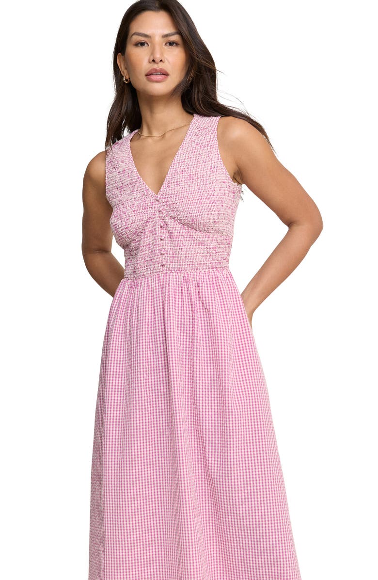 Nobody's Child Eliza Check Print Sleeveless Dress, Alternate, color, Pink