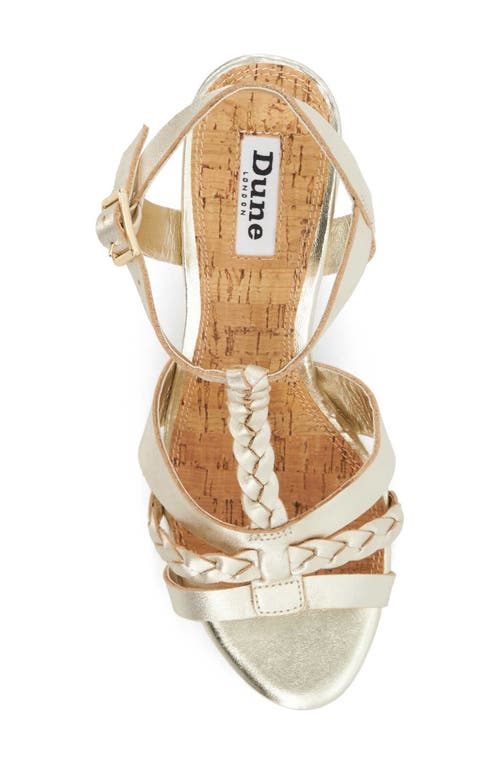 Dune London Koali Wedge Sandal In Gold