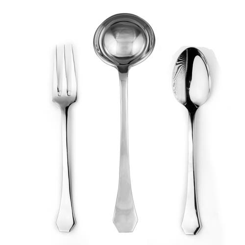 Mepra Moretto Serving Set In Silver