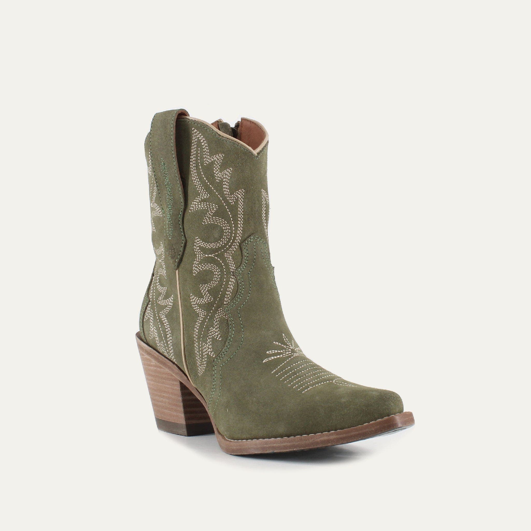 Brooke Leather Boots, Alternate, color, Olive
