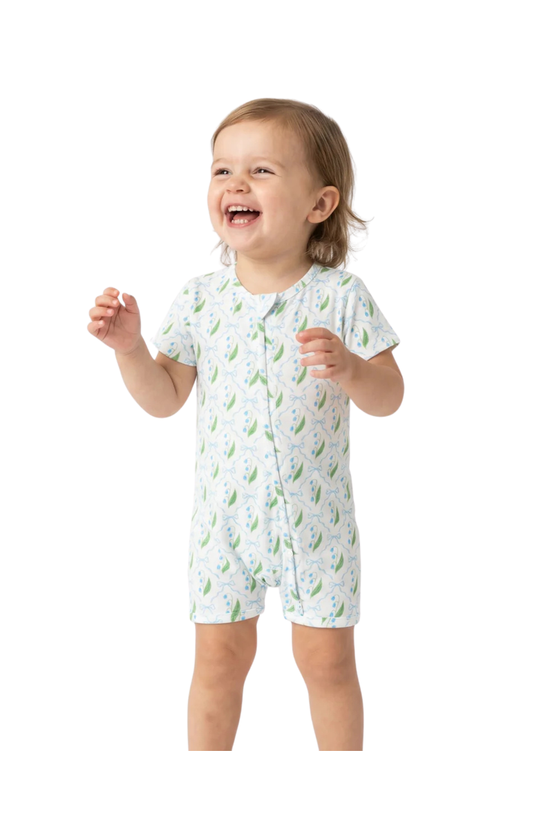 Motette Short Sleeve and Shorts Sleeper, Main, color, Bluebell Bows