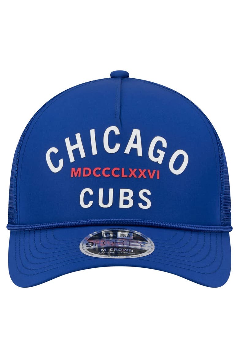 Men's New Era  Royal Chicago Cubs Minimalist 9FORTY A-Frame Adjustable Hat, Alternate, color, Royal