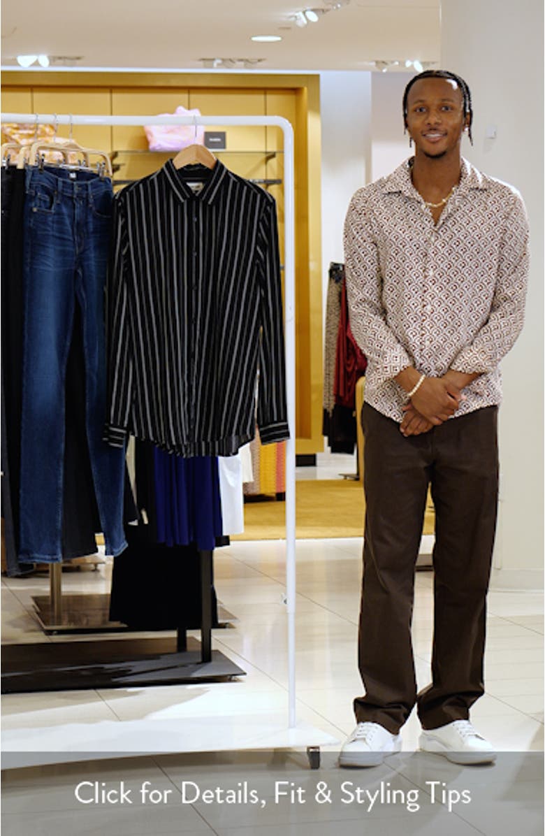 Stripe Long Sleeve Button-Up Shirt, sales video thumbnail