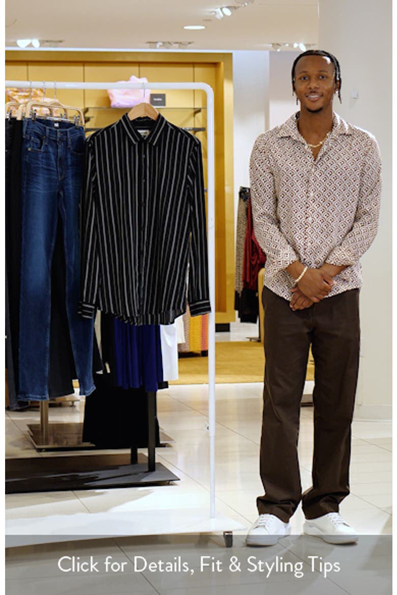 Stripe Long Sleeve Button-Up Shirt video