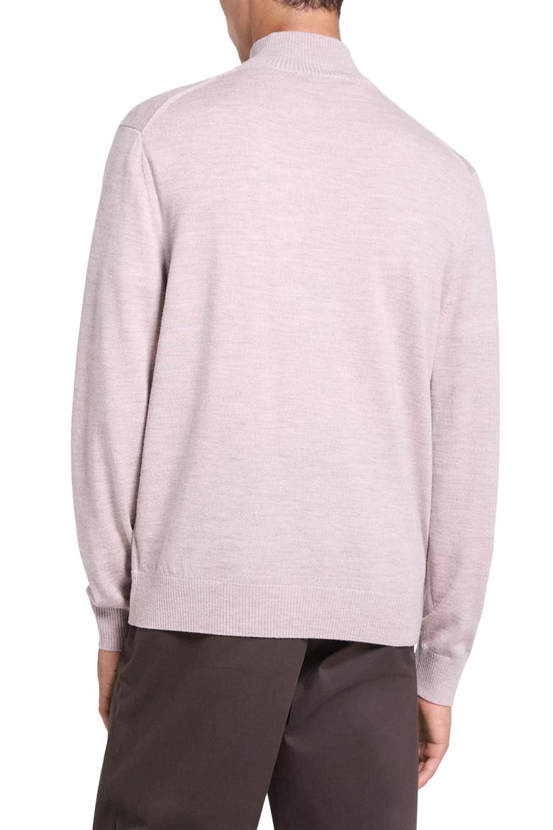 Hilles Quarter Zip Cashmere Sweater, Alternate, color, PALE CLAY MELANGE - 2YS
