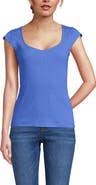 Lands' End Pointelle Cap Sleeve Top