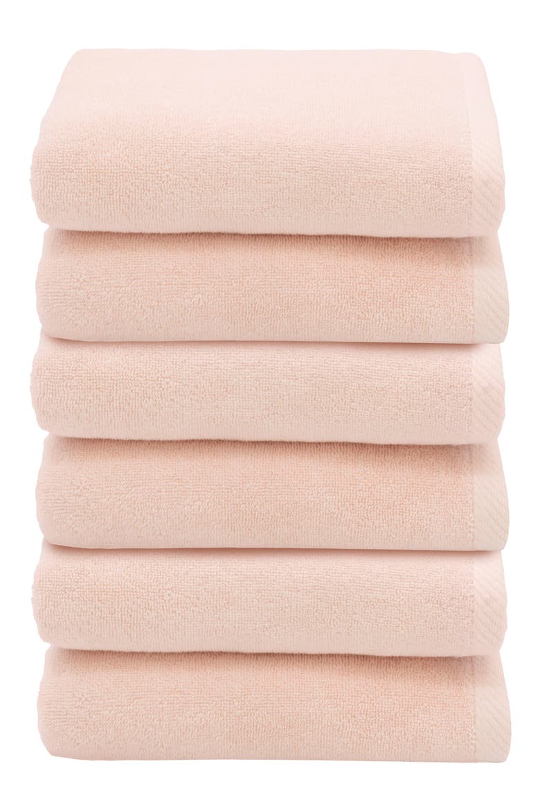 6-Pack Ediree Cotton Hand Towel Set, Alternate, color, BLUSH