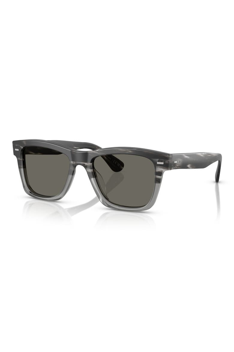 Oliver Sun 51mm Pillow Sunglasses, Alternate, color, SEMI-MATTE STORM / CARBON GREY