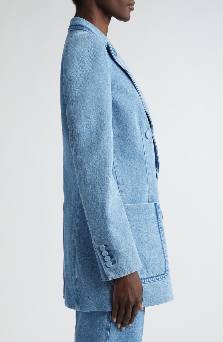Dries Van Noten Bymee Double Breasted Denim Blazer, Alternate, color, 
