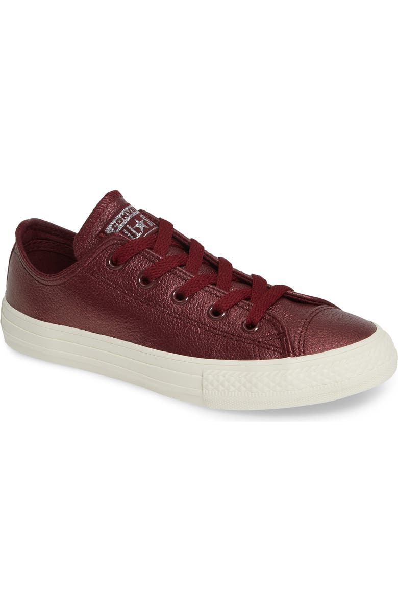 Converse Chuck Taylor<sup>®</sup> All Star<sup>®</sup> Metallic Faux Leather Ox Sneaker, Main, color,