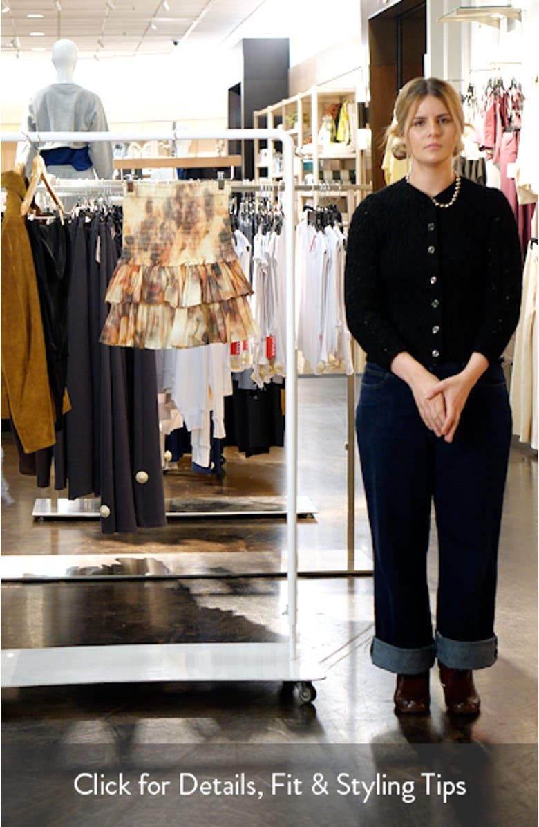 Naomi Tiered Tie Dye Cotton Miniskirt, sales video thumbnail