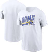 Nike Men's Nike White Los Angeles Rams Essential Blitz Lockup T-Shirt