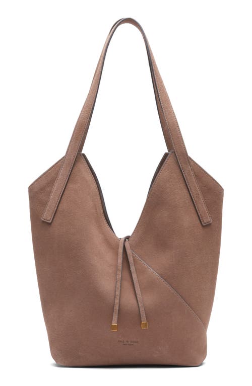 Rag & Bone Small Alix Carryall Suede Tote In Burgundy