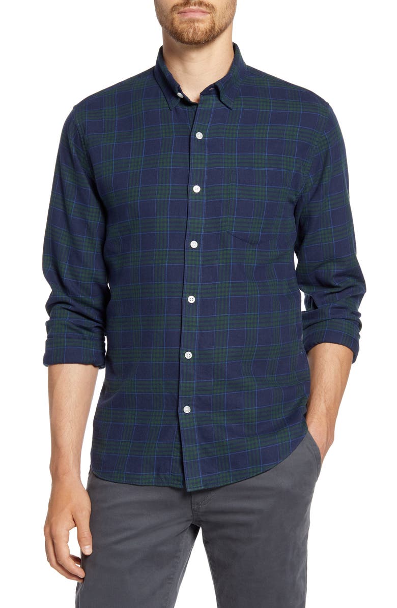 Bonobos Slim Fit Plaid Flannel Button-Up Shirt, Main, color, 