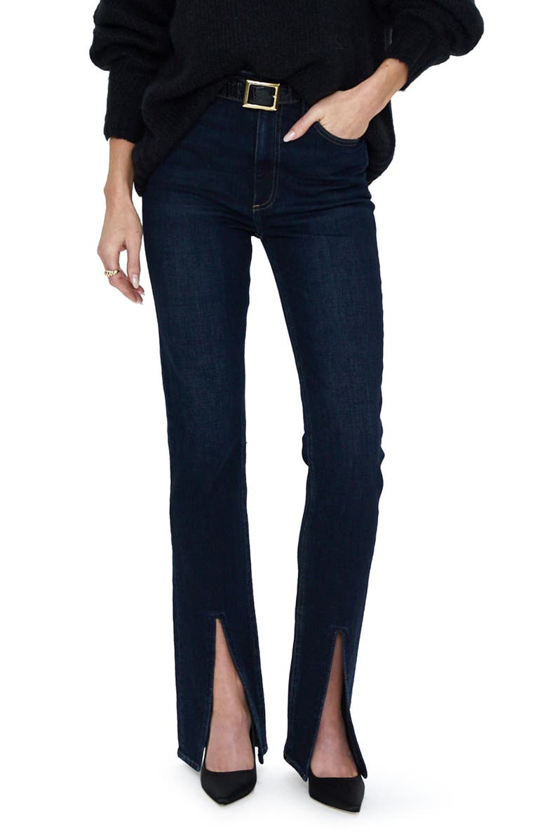 Pistola Colleen Slit Hem High Waist Slim Bootcut Jeans, Main, color, 