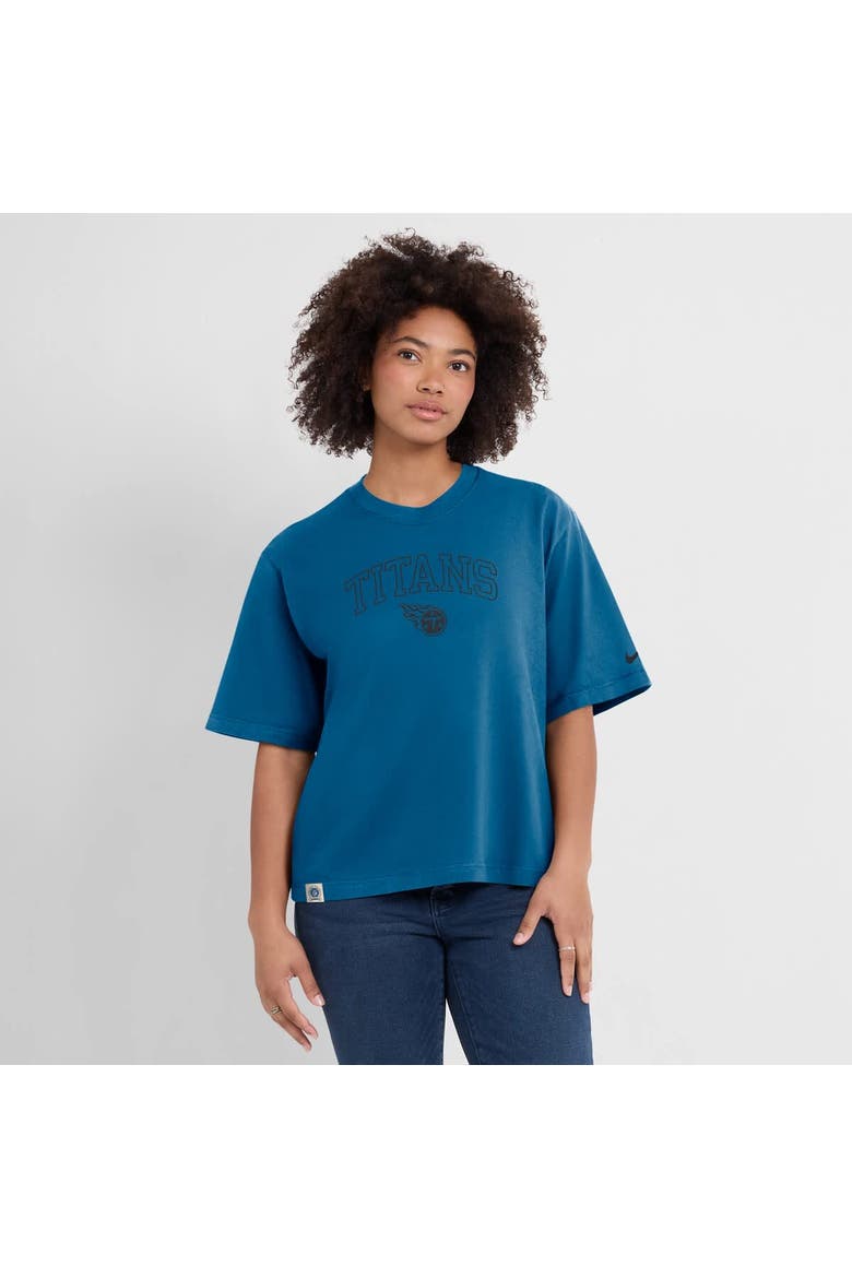 Women's Nike Blue Tennessee Titans Glory Arch Boxy T-Shirt, Alternate, color, Blue
