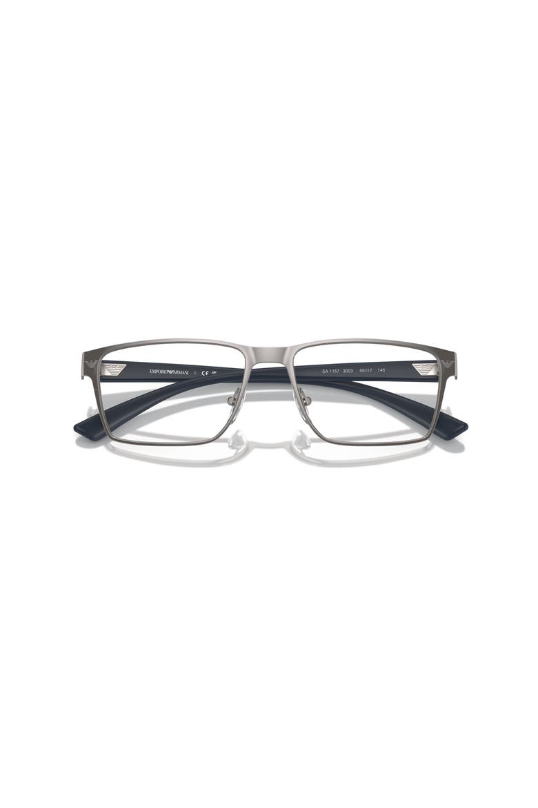 55mm Rectangle optical glasses, Alternate, color, Grey